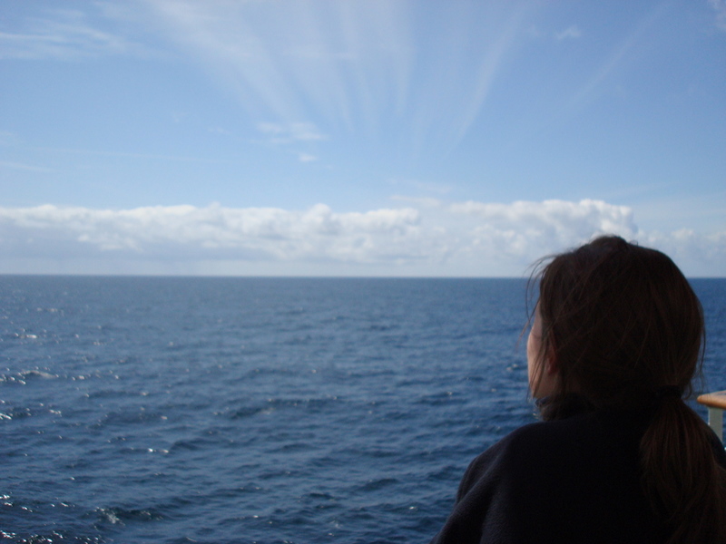 360 degrees of sea-sky horizon will be the only view available for a while