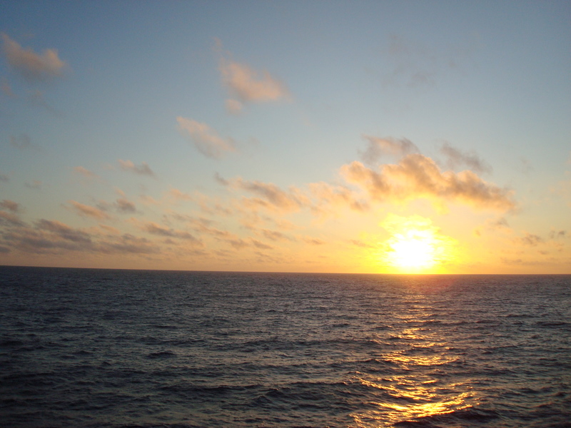 Some days, the sun was the only thing we could see off the ship that wasn't made of water.