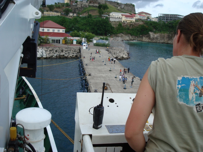 The anchor is housed a little below the foredeck, and must be kept in good condition.