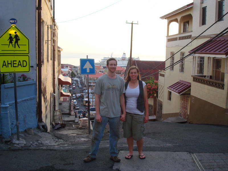 Grenada town, with Logos Hope in the background