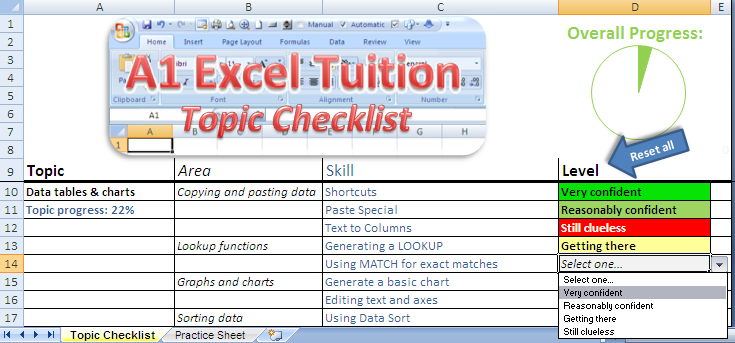 Excel Topic List